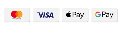 対応しているクレジットカード、Apple Pay, Google Payのアイコン