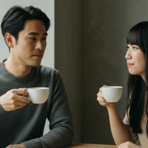 見つめ合う男女
