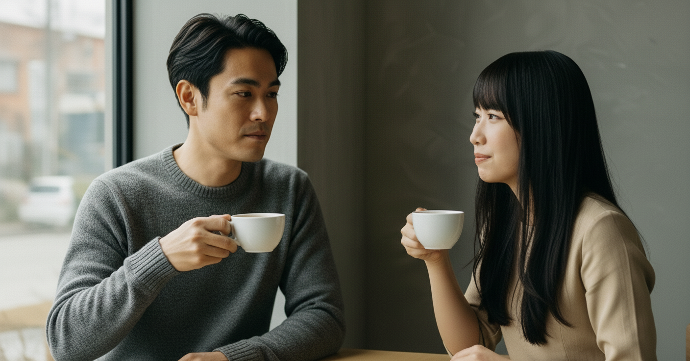 見つめ合う男女