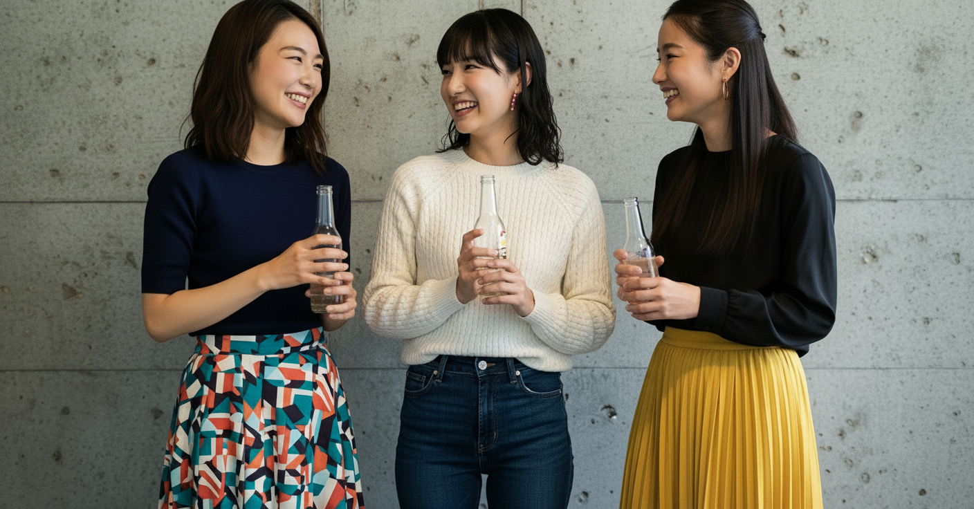 婚活する談笑する女性たち