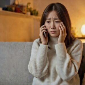電話占いで復縁を求める女性