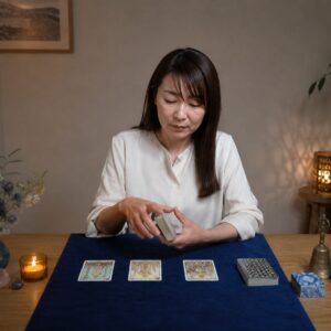 タロット占いをする占い師
