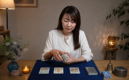 タロット占いをする占い師